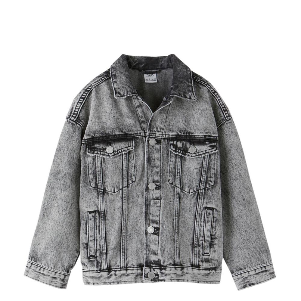 Basic black denim jacket